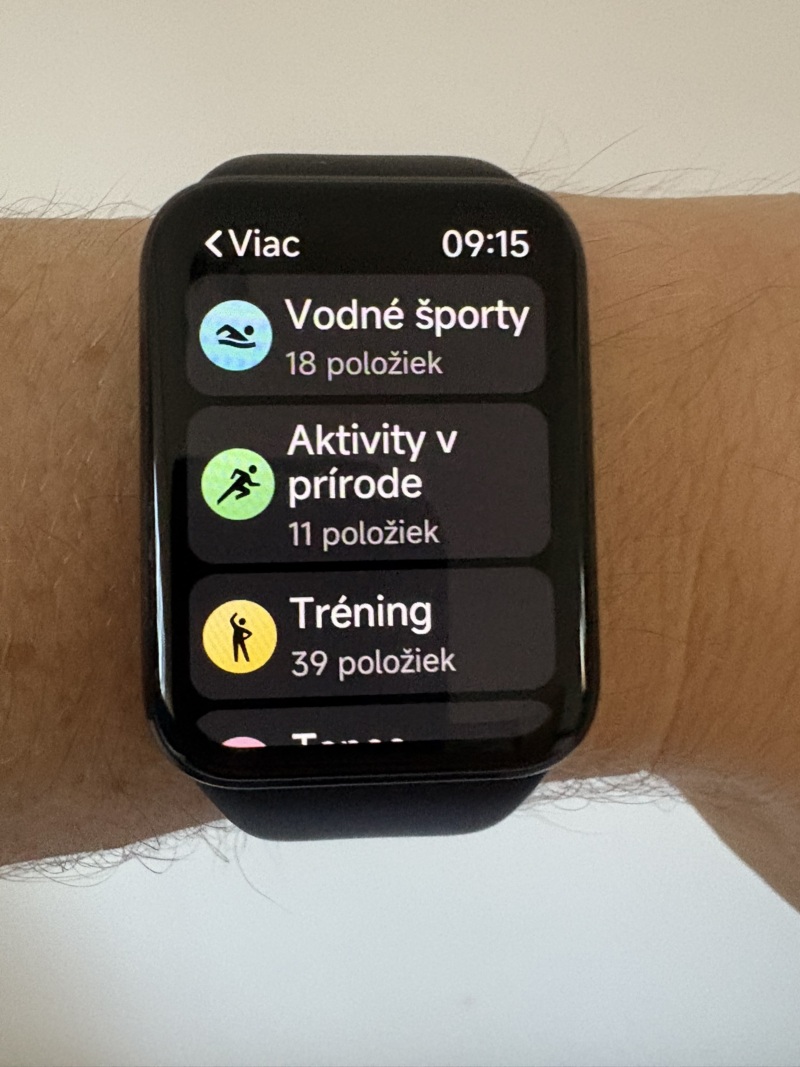 Aktivity a cvičenia sú zoskupené do kategórií