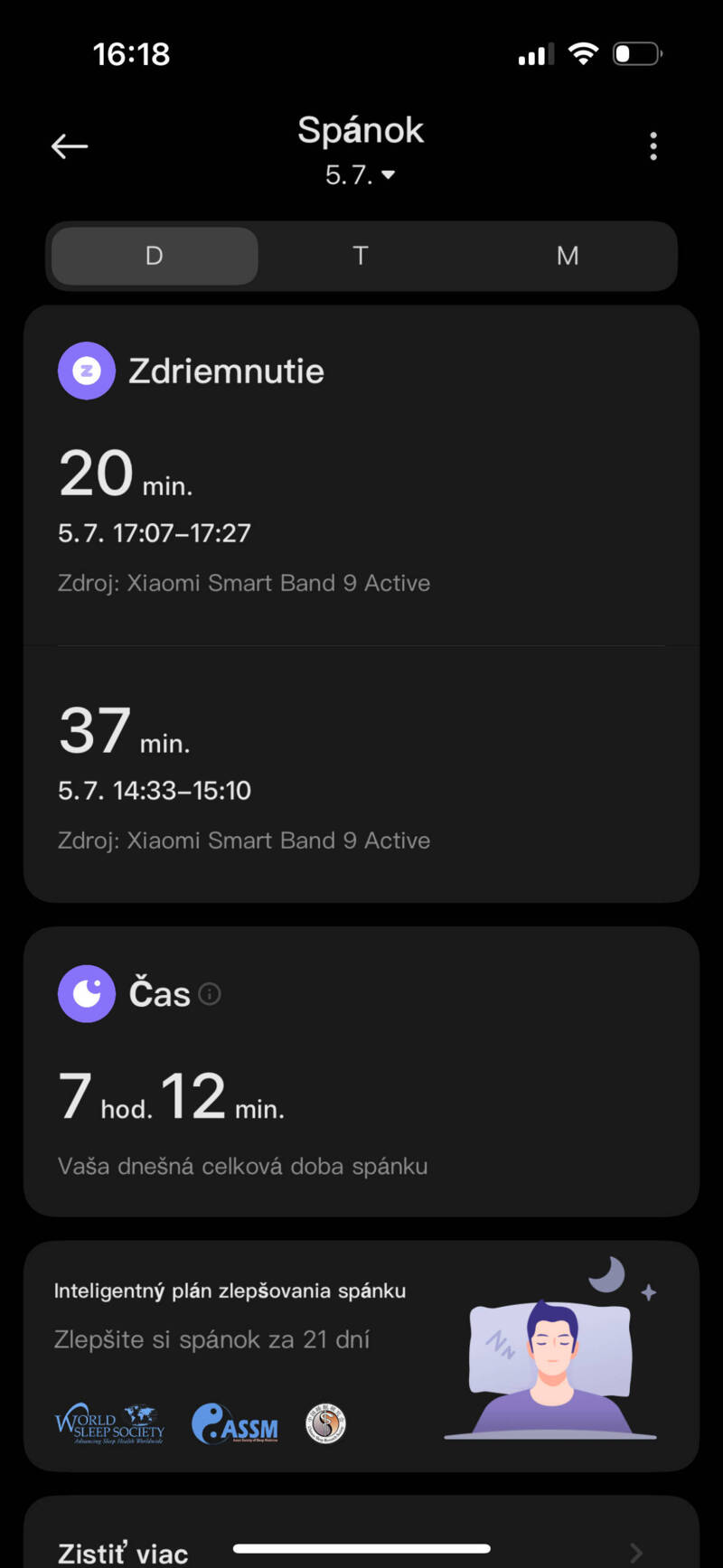 Zdriemnutia sa zarátavajú do celkovej dĺžky spánku