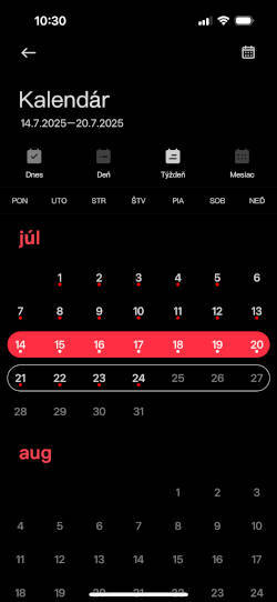 Výber intervalu pri vyhodnocovaní spánku