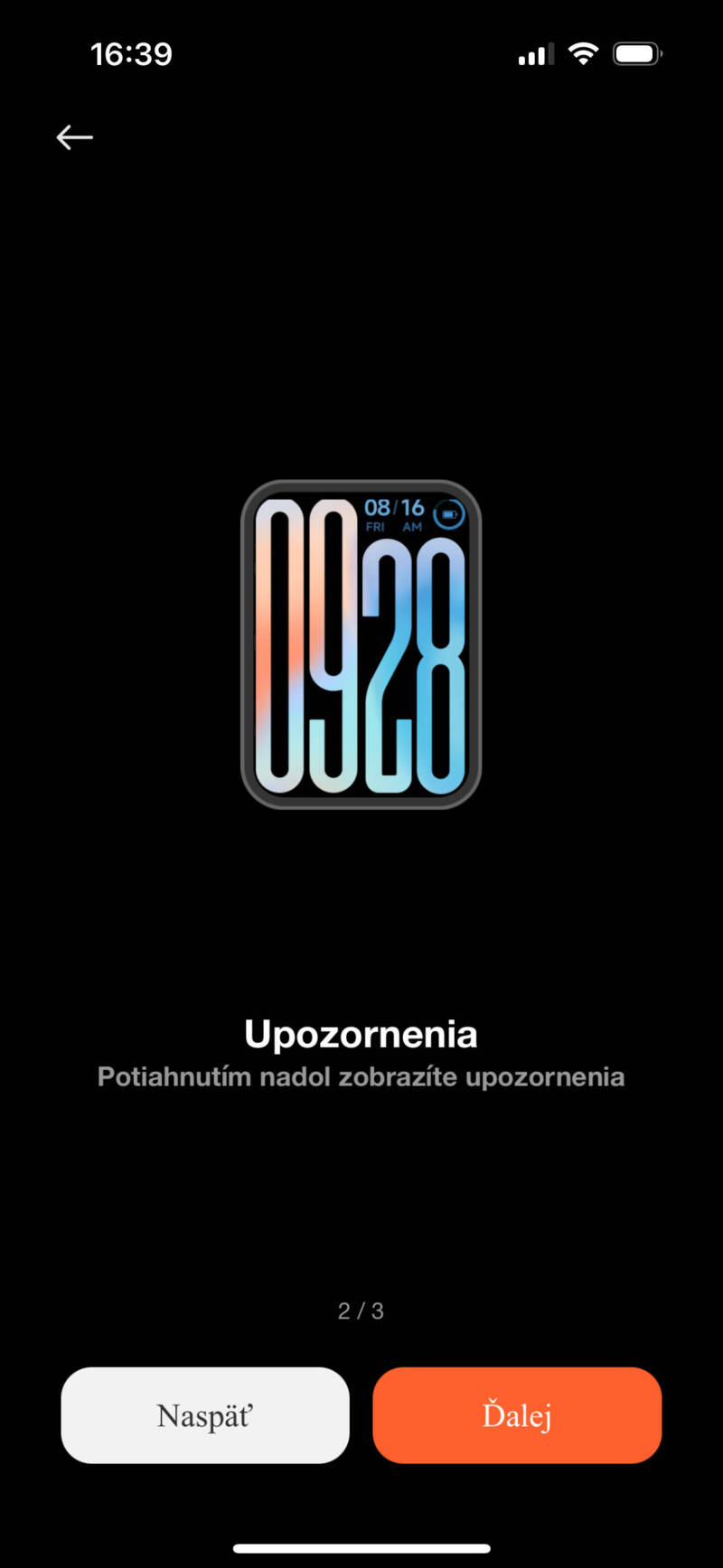 Úvodné nastavenie upozornení